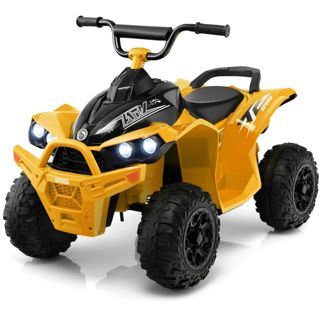 Auto elettrica per bambini 96 x 58 x 70 cm sedile comodo alta/bassa velocità stile fuoristrada PP giallo 20_0014651
