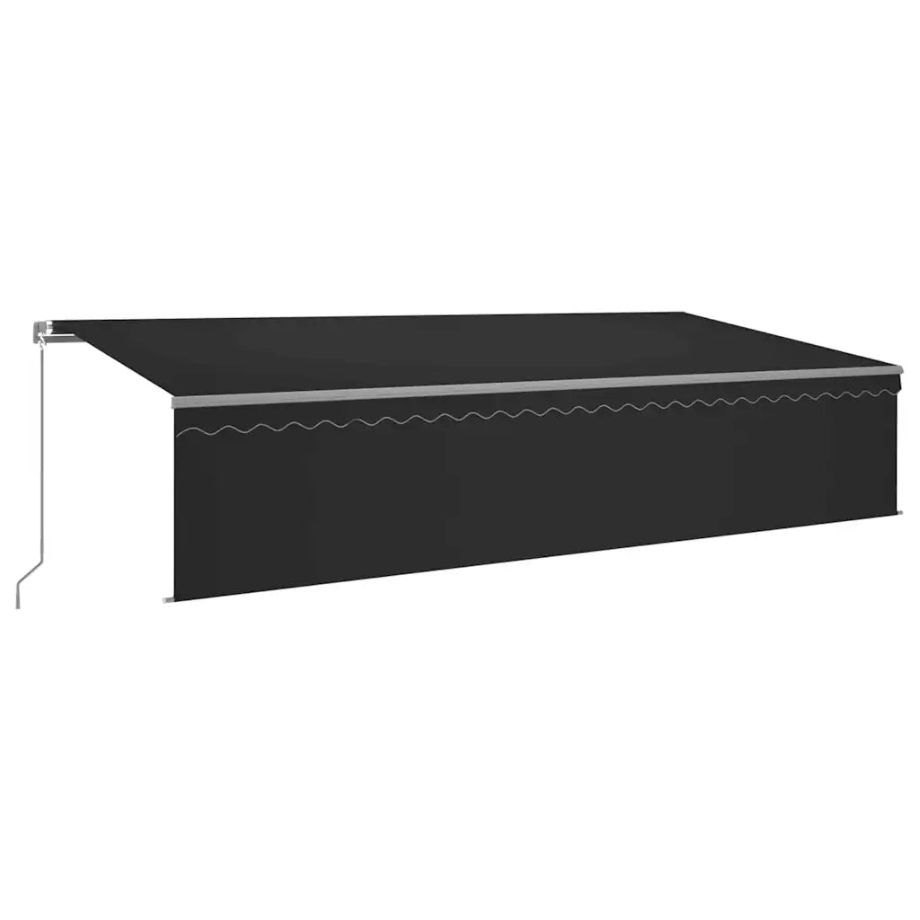 Tenda Retrattile Manuale con Parasole e LED 6x3m Antracite cod mxl 43788