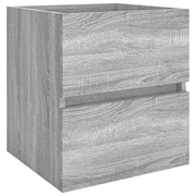 Mobiletto sottolavabo a parete dalle linee pulite 41 x 38,5 x 45 cm in legno composito grigio 02_0048231