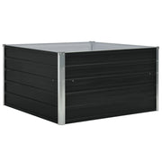 Fioriere | Cassetta per fiori | Letto Coltura Rialzato 100x100x45 cm Acciaio Zincato Antracite