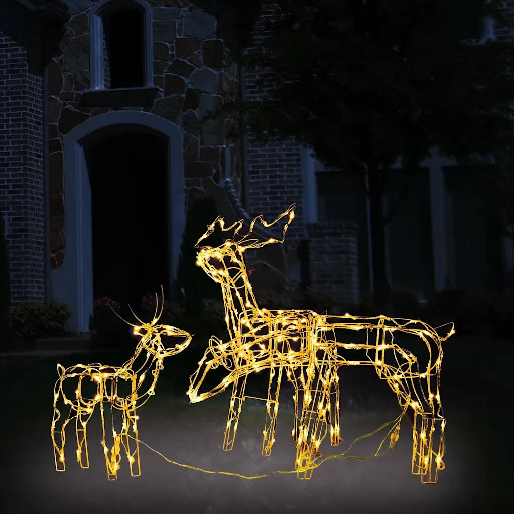 Decorazioni di Natale a Forma di Renne 3 pz 229 LED CFW8752116