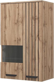 Armadio a muro Amber, Marrone, 60.2 cm con 2 porte, con vano portaoggetti per spazio aggiuntivo