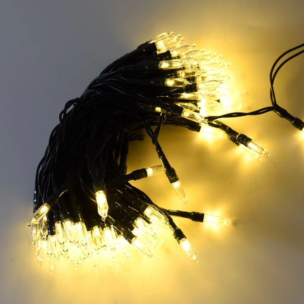 CATENA LUMINOSA 100 LED A BATTERIA CON LUCE CALDA - LUCI NATALIZIE DECORATIVE CON 8 MODALITA' DI ILLUMINAZIONE