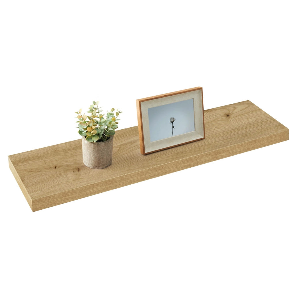 Mensola a muro moderna sospesa Rovere Artisan 80 cm