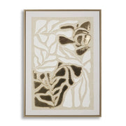 Stampa su tela Goldy B foglie oro variante con cornice, 50x70 cm