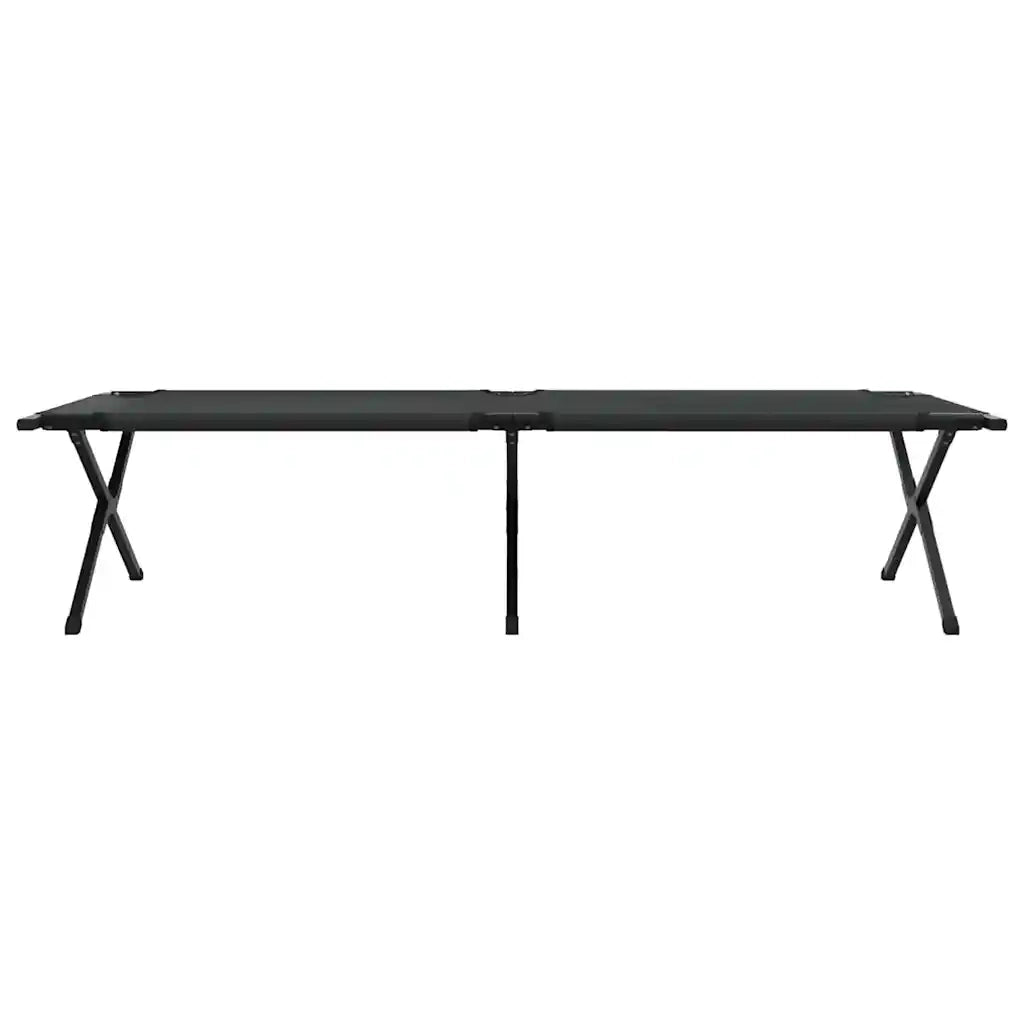 Letto da campeggio pieghevole 2 pz Nero 210 x 80 x 46 cm CFW7758011