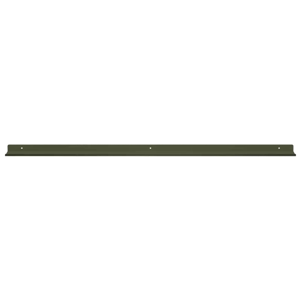 Mensola sospesa 2 pcs Verde oliva 100 x 9 x 2,5 cm Acciaio