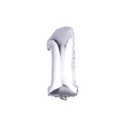 Trade Shop - Palloncino Numero 1 Gonfiabile Elio Argento 35 Cm Compleanno Festa Party Casa -