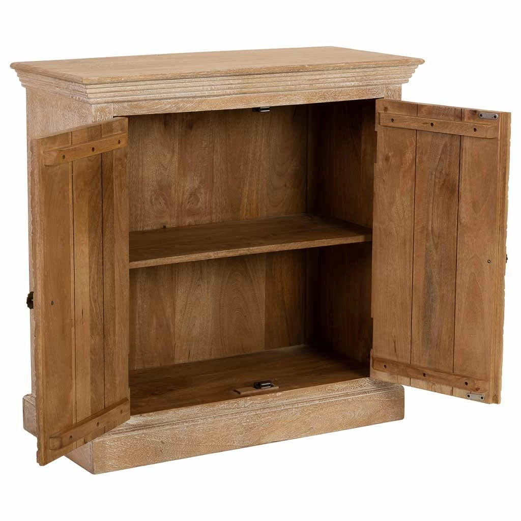 Mobile da ingresso artigianale in legno a 2 ante 90x40x90h cm