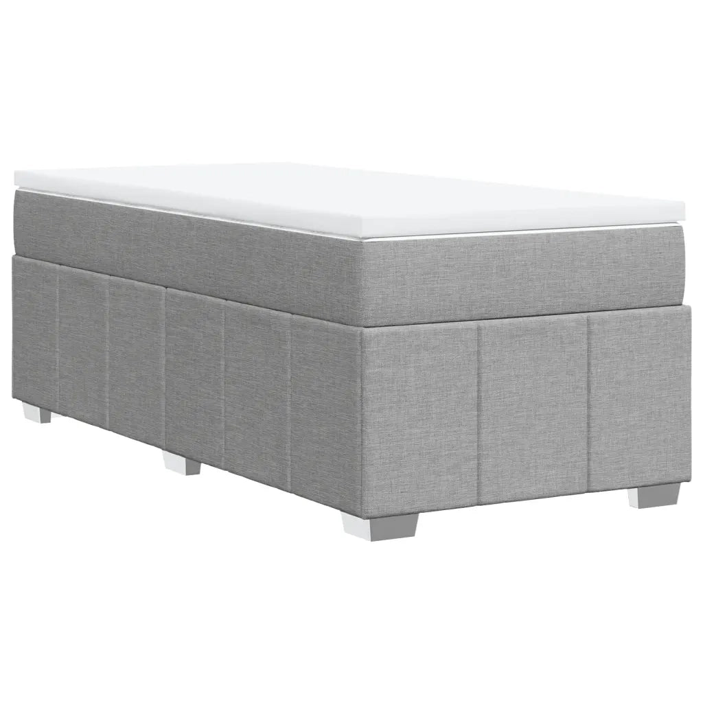 Giroletto a Molle con Materasso Grigio Chiaro 80x200 cm Tessuto 3285428
