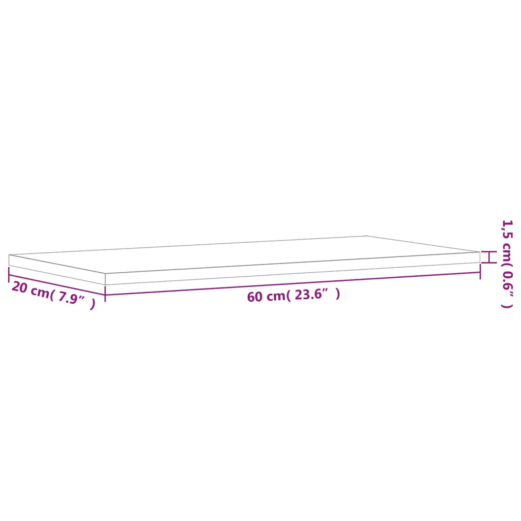 Mensole Parete 4pz Rovere Fumo 60x20x1,5 cm Legno Multistrato 838231