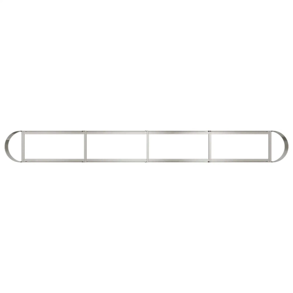 Letto rialzato da giardino Acciaio Inox 360 x 40 x 40 cm 8011709