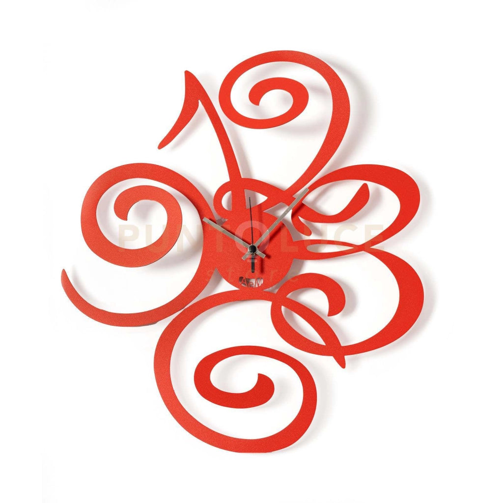 orologio da parete glamour filomena Rosso in Ferro 40x45mh