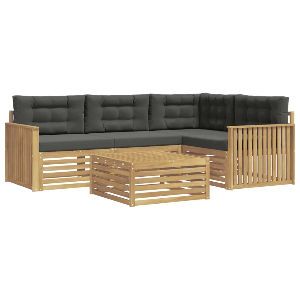 Set di divani da esterno 5 pcs Bianco e Antracite 3390442