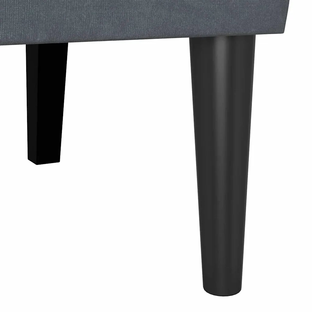 Panca Chesterfield-Sgabello-Divano Grigio scuro 112 x 65,5 x 75 cm Velluto