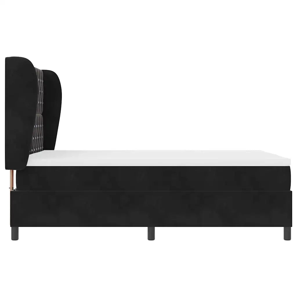 Letto a molle con materasso Nero 200 x 160 cm Poliestere 3340882