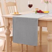 Tavolo da pranzo in lino 40 x 300 cm con effetto loto, lavabile, impermeabile, decorativo moderno per cucina e festa.