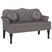 Panca Chesterfield Grigio 120,5 x 65 x 75 cm Pelle Sintetica CFW7945981