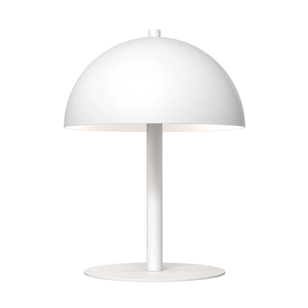 Lampada da tavolo MOGU in acciaio bianco opaco