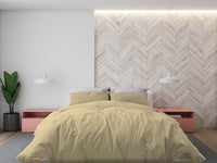 Copripiumino Matrimoniale con Sacco e Federe Tinta Unita Panna