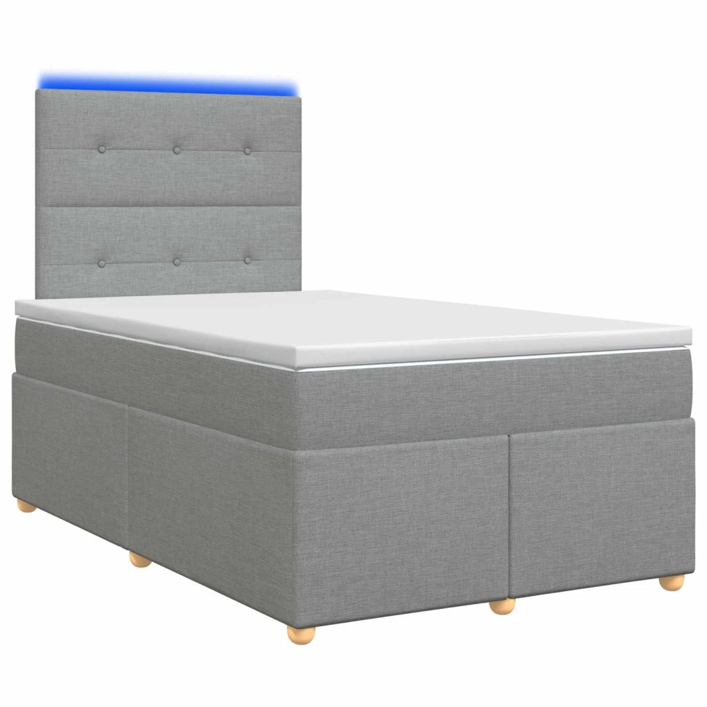 Letto box spring con materasso Grigio Chiaro 120 x 190 cm 3455301