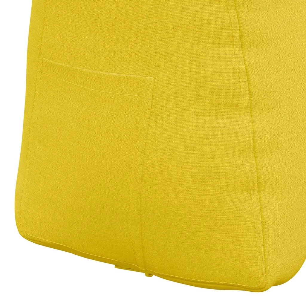 Cuscino per Schiena Giallo Chiaro 60 x 24 x 50 cm Tessuto