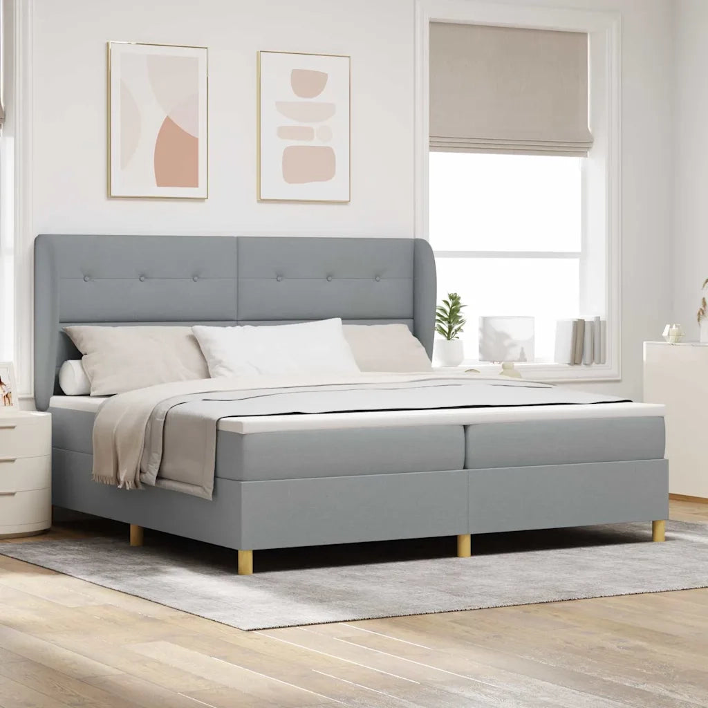 Letto con molle e materasso Grigio Scuro 90x190 cm Tessuto 3340774