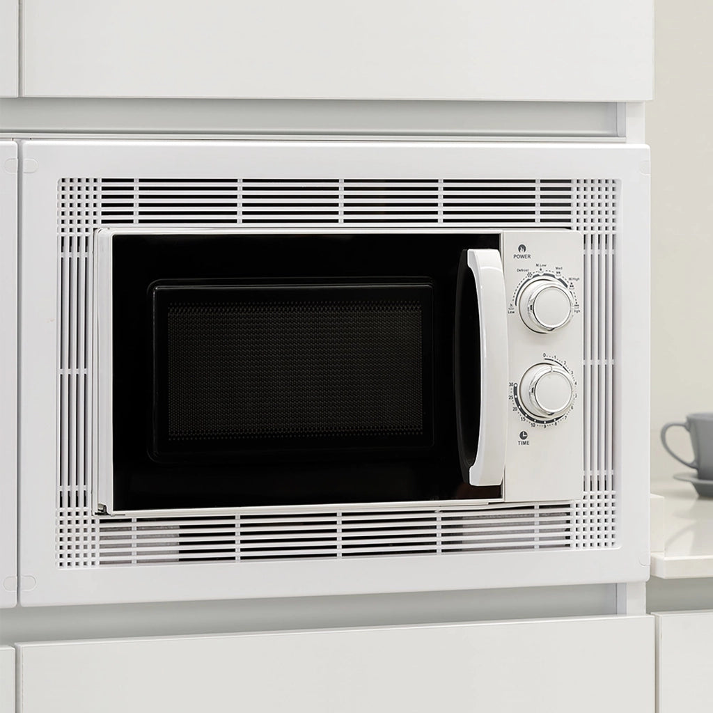 Cornice per Incasso di Forno a Microonde in Mobile da Cucina 60 cm in Plastica Emuca Bianca