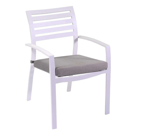 Sedia da Giardino 58x57xh88 cm in Alluminio New Boston Bianco