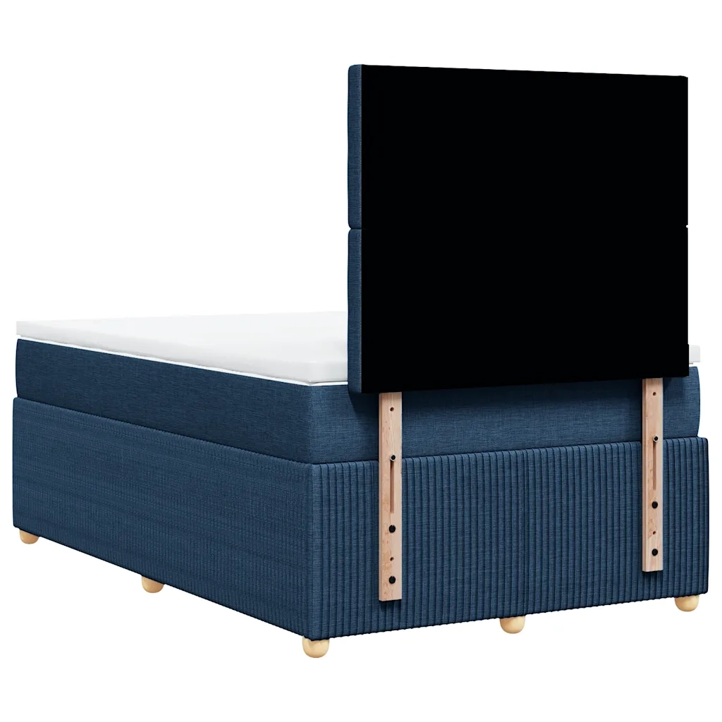 vidaXL Giroletto a Molle con Materasso Blu 120x200 cm in Tessuto