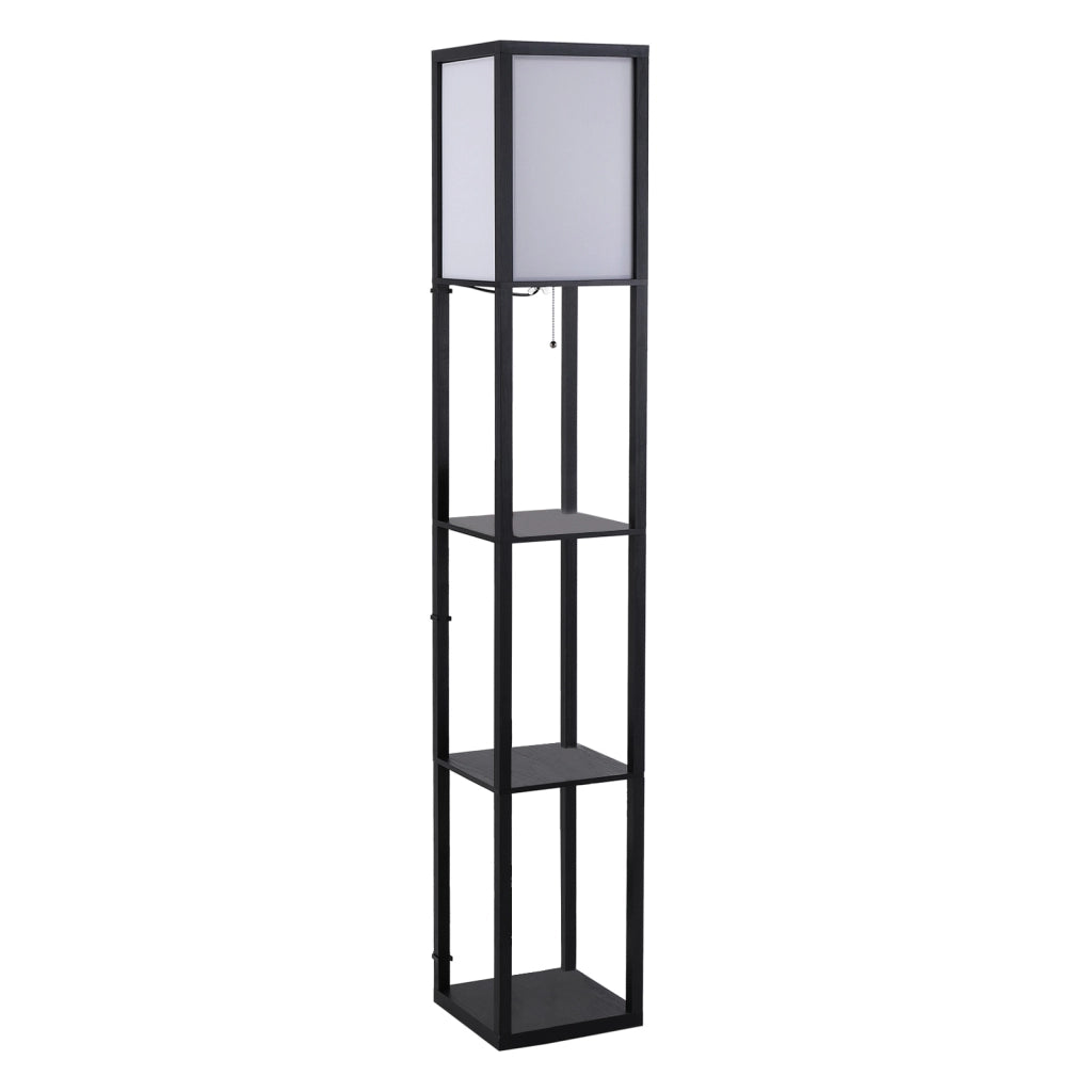 Lampadario Scaffale Libreria ¨C zephmum ¨C MDF Nero 26x26x160 cm