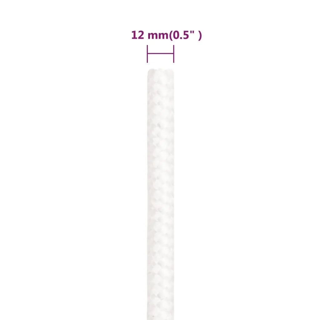 Corda | Fune per barca Completamente Bianca 12 mm 100 m in Polipropilene