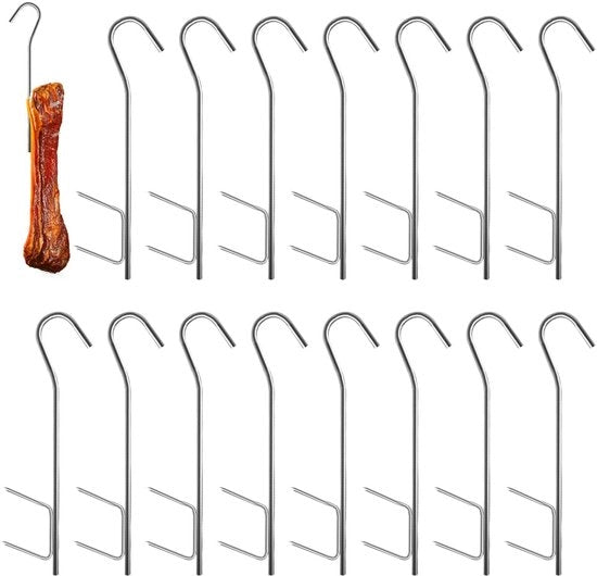 Attrezio da Pesca per Forel e Pesci di Fondo - 21 cm - 15 pezzi - Acciaio Inossidabile - Riciclabile - Sicuro da Utilizzare - Accessori da Griglia