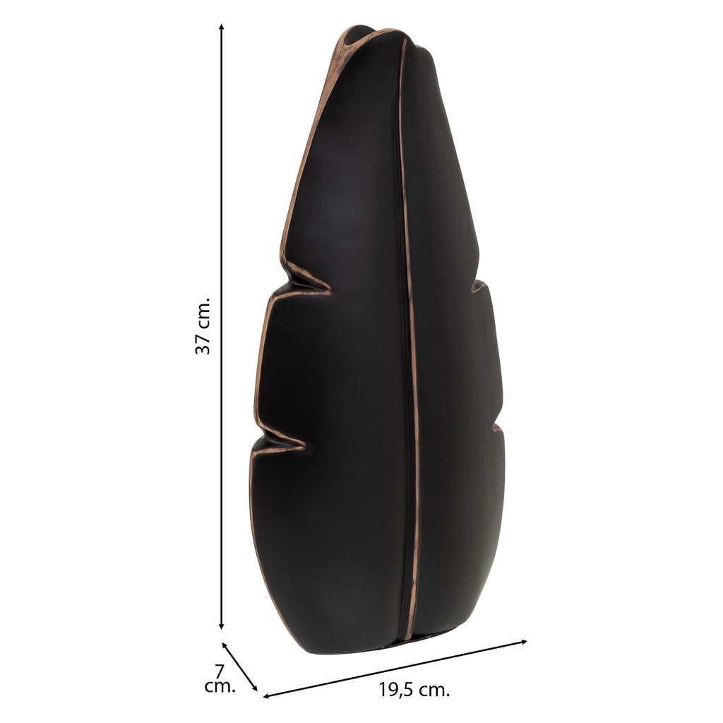 Vaso in poliresina marrone 19,5x7x37h