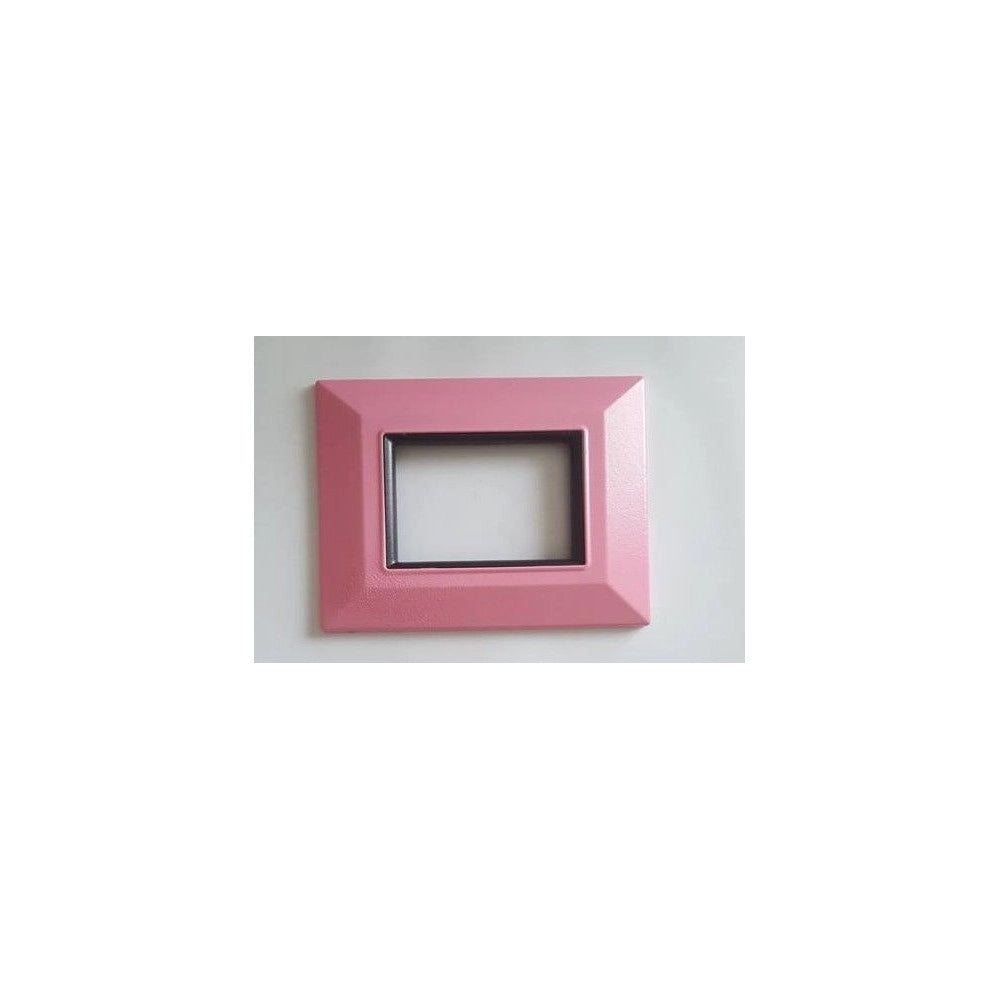 Trade Shop - Placca Placchetta Placchette Compatibili Per Serie Axolute Bticino Colorate Sq - Rosa -4 Fori     -