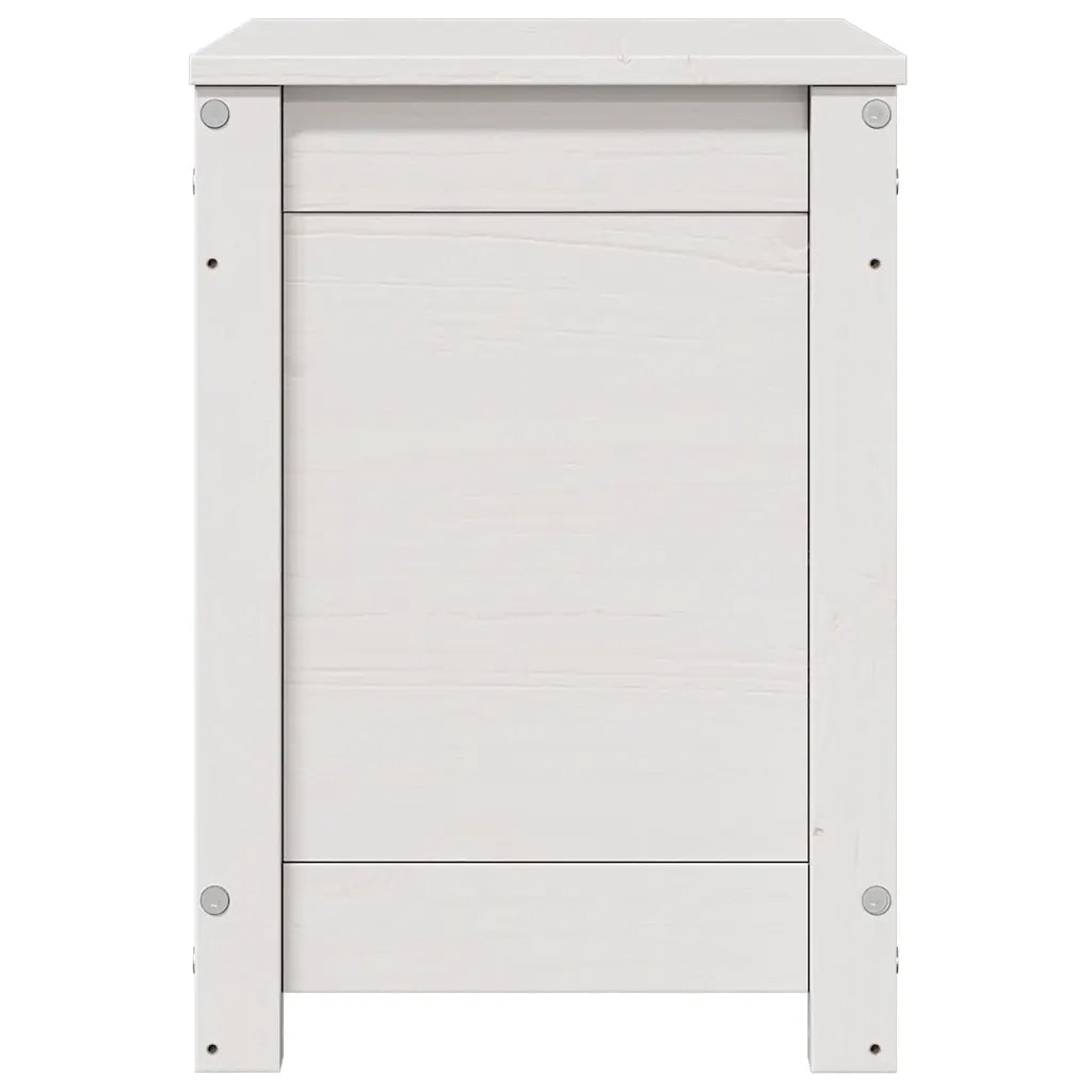 Contenitore Portaoggetti Bianco 60x32x45,5cm Massello di Pino cod mxl 62568