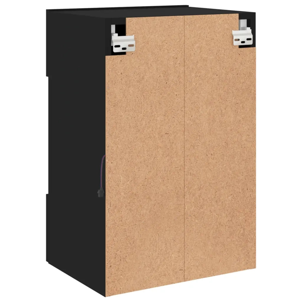 Mobile TV a Parete con Luci LED Nero 40x30x60,5 cm 837080