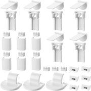 Accessori di supporto per tende - Clip per tende pieghevoli - Regolabili per finestre - Grip antiscivolo - Bianco - Accessori di supporto Klemmfix - Adatti per camera da letto - 36 pezzi - Modello non specificato