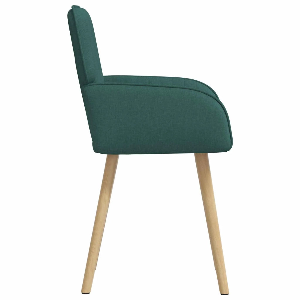 Sedie da pranzo 4 pz Tessuto Verde Scuro 56,5 x 50 x 87,5 cm 3428197