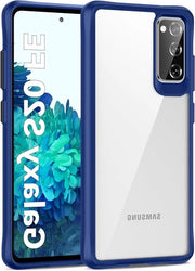 Hoes Premium Crystal Clear per Samsung Galaxy S20 FE 5G/4G - trasparente - blu con Tecnologia Anti-reflectante