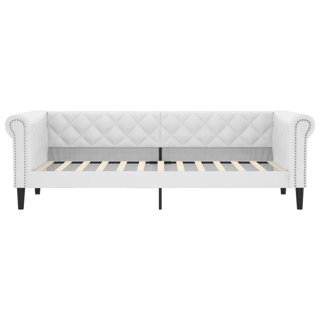 Divano Letto con Materasso Bianco 90x200 cm in Similpelle 3197720