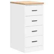 Armadietto da Garage Bianco 40x51x85 cm Legno Massello di Pino CFW8955824