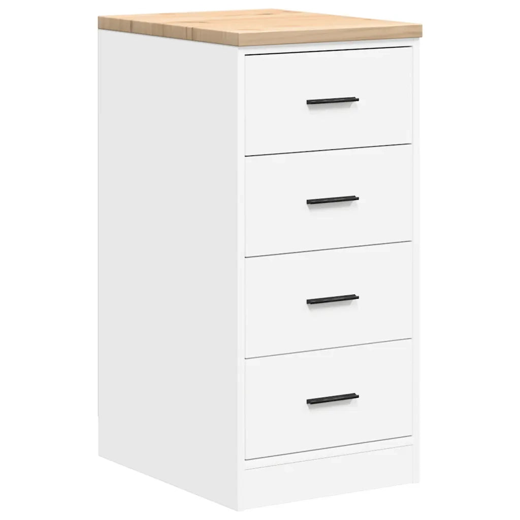 Armadietto da Garage Bianco 40x51x85 cm Legno Massello di Pino CFW8955824
