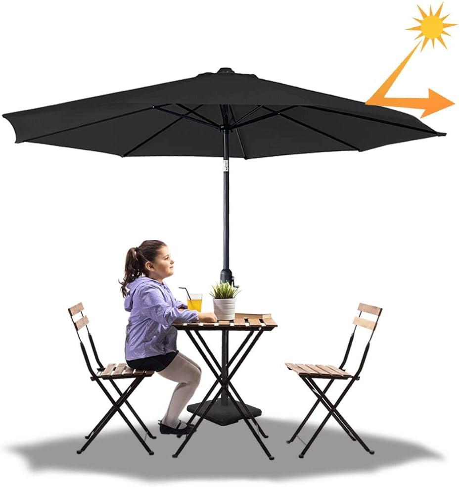 Ombrellone da balcone, 300 cm, pieghevole a 30°, con manovella, in alluminio, ombrellone da giardino, balcone, protezione UV, protezione solare, terrazza, giardino, spiaggia