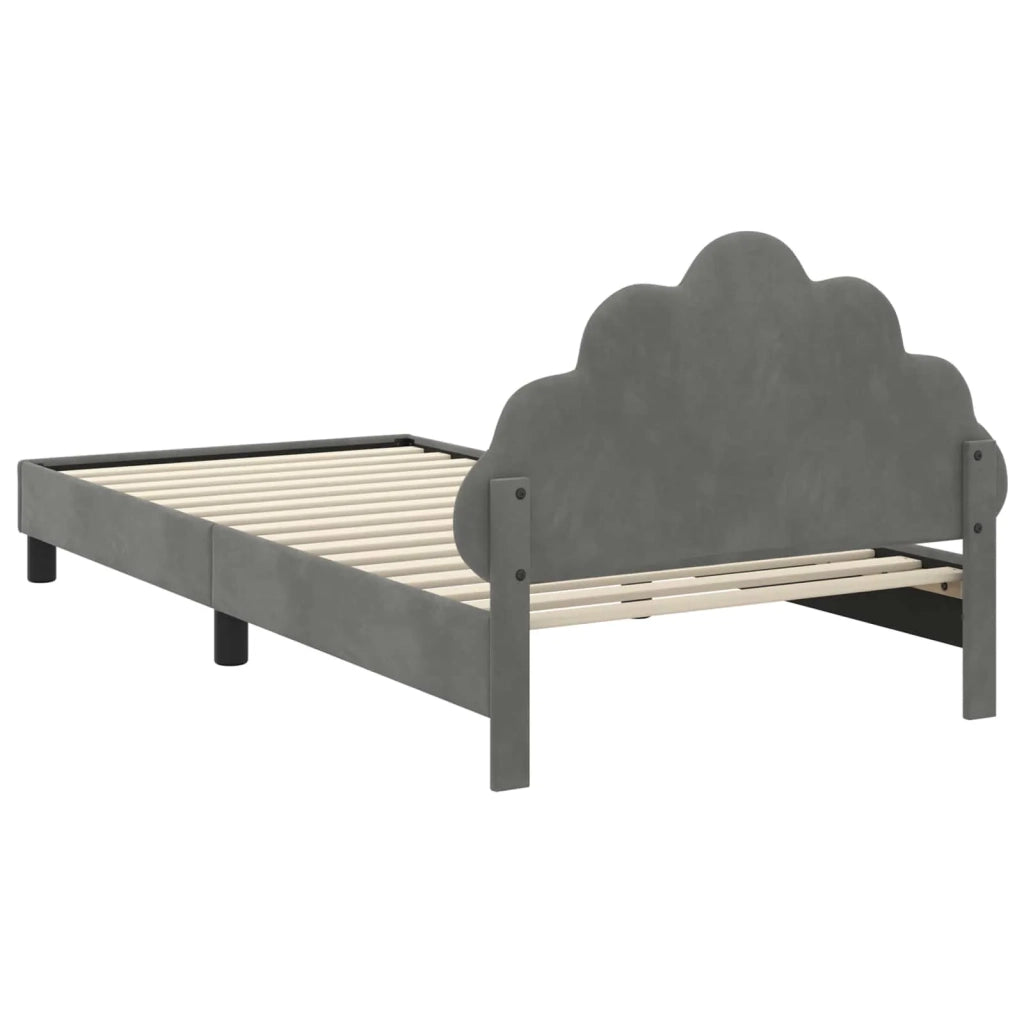 Struttura letto bambini con testata-Giroletto per bambini Grigio Scuro 90 x 190 cm 193309