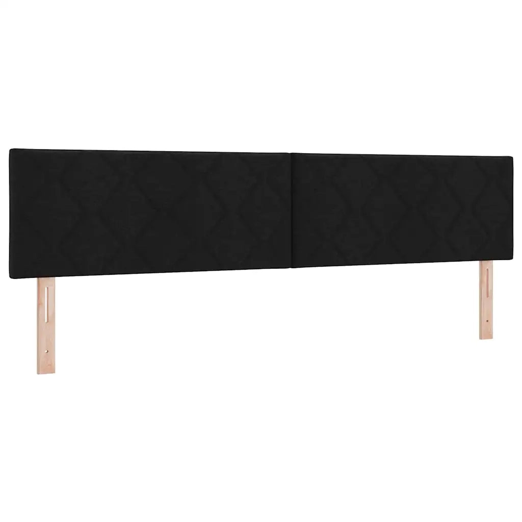 Letto a molle con materasso Nero 200 x 200 cm Tessuto 3341316