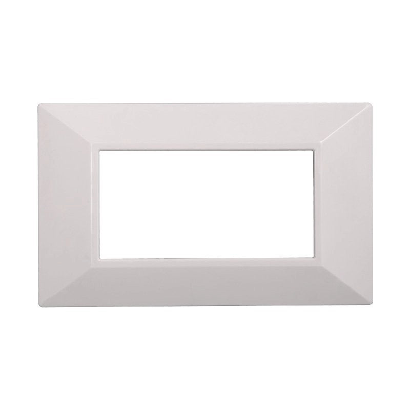 Placca Piramide Serie Moon 4P Colore Bianco Compatibile Con Bticino Axolute