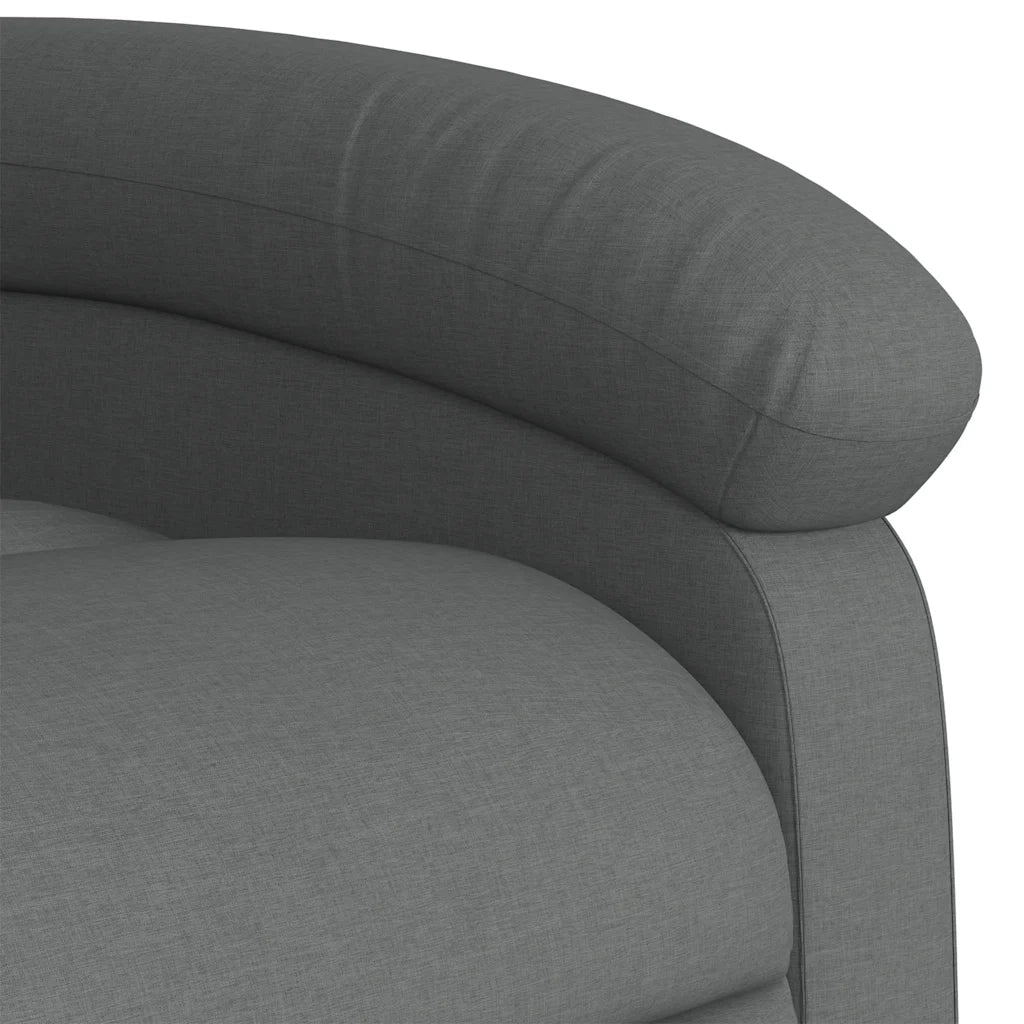 Poltrona Massaggiante Reclinabile Grigio Scuro in Tessuto 371740