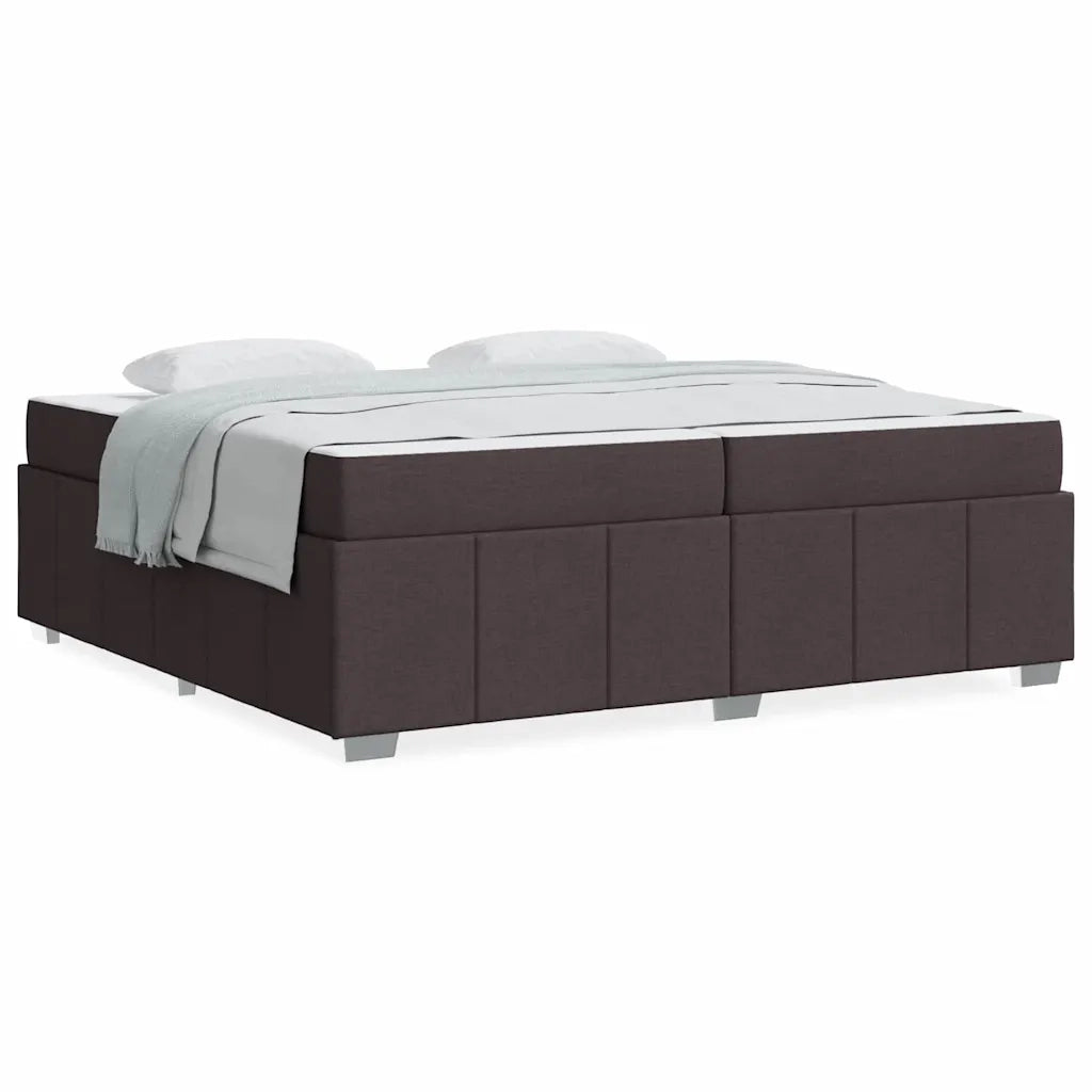vidaXL Struttura del letto Marrone scuro 200 x 200 cm Tessuto