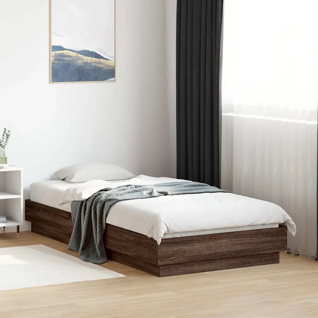 Giroletto senza Materasso Rovere Marrone 90x190cm in Truciolato 839636